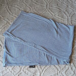 EUC Sanibel Blue and White Striped Infinity Scarf